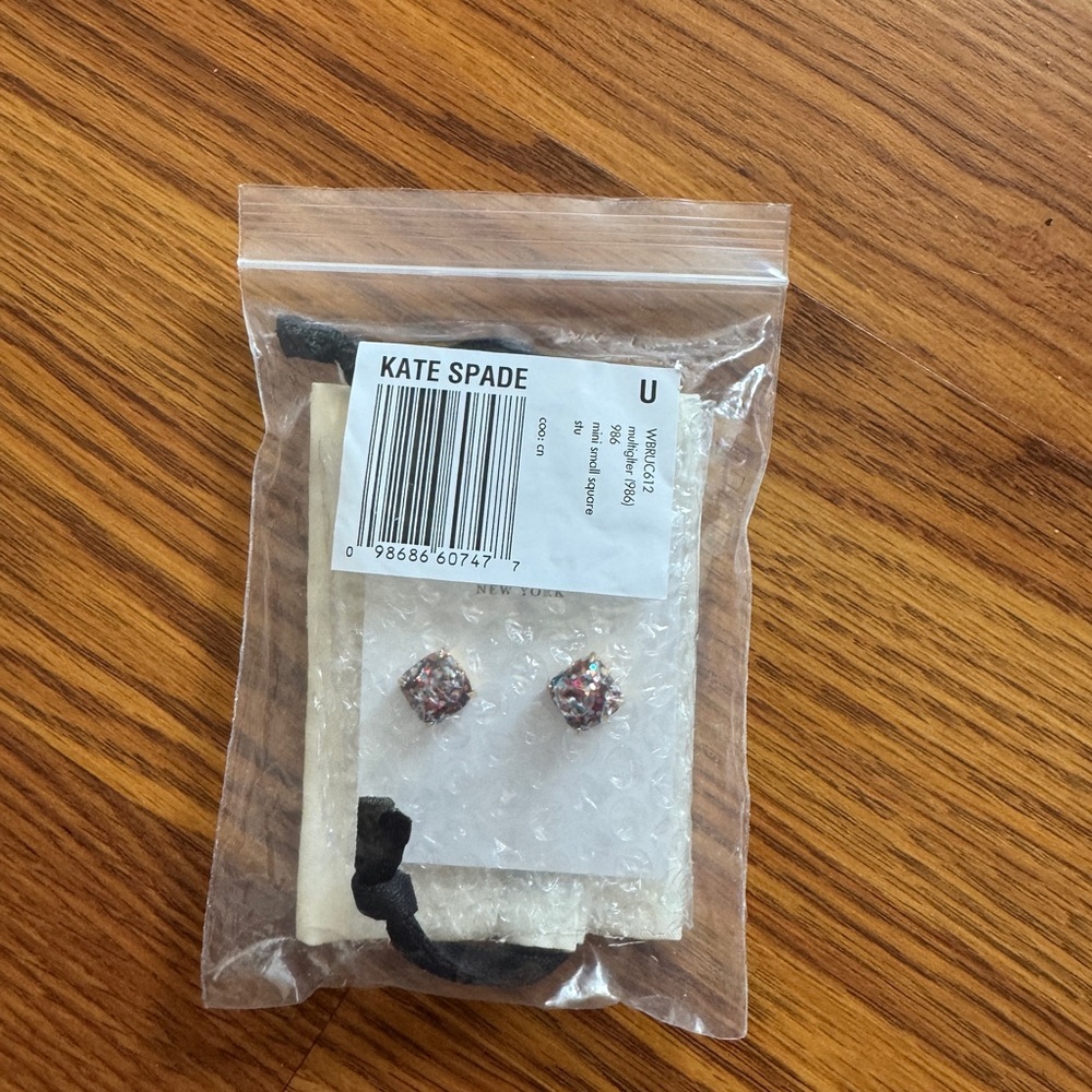 Kate Spade Multiglitter Small Gold Stud Earrings